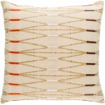Surya Kikuyu Light Brown Pillow Cover 18"H X 18"W