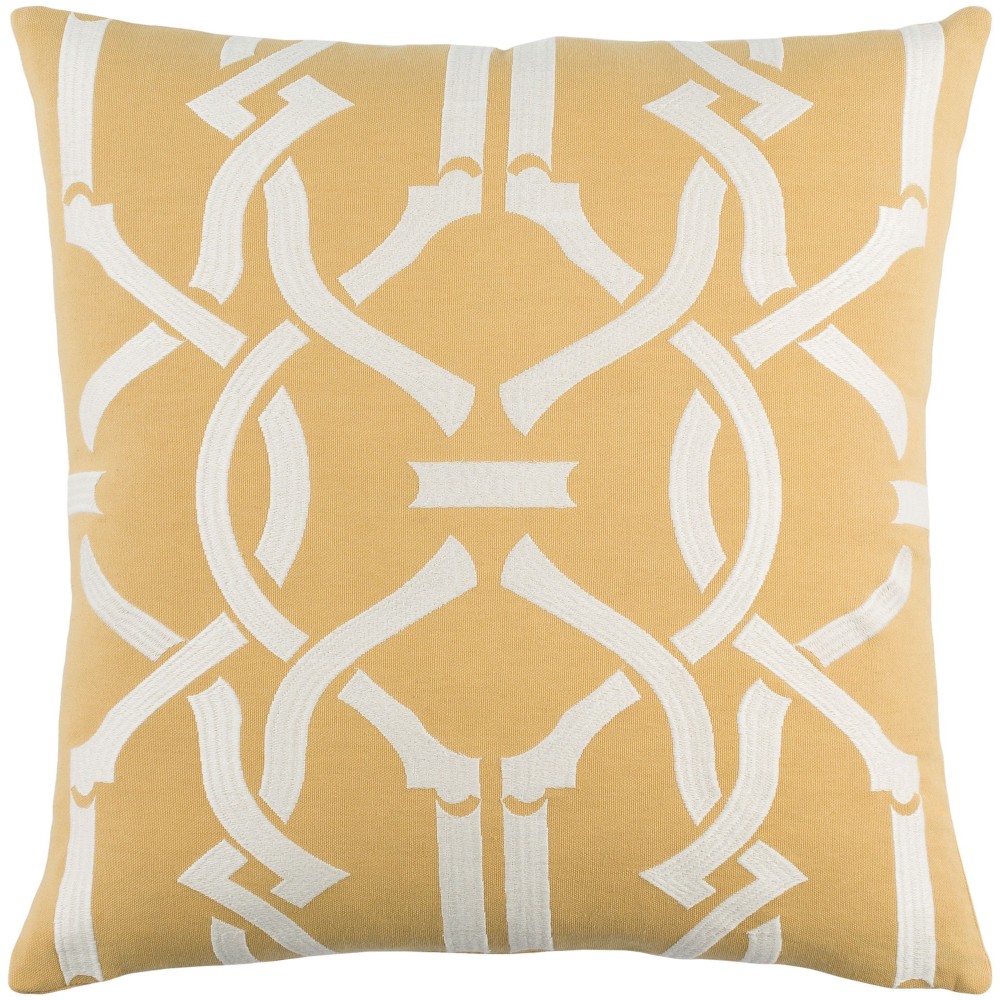 Surya Kingdom Mustard Pillow Cover 18"H X 18"W Surya Kingdom Mustard Pillow Cover 18"H X 18"W