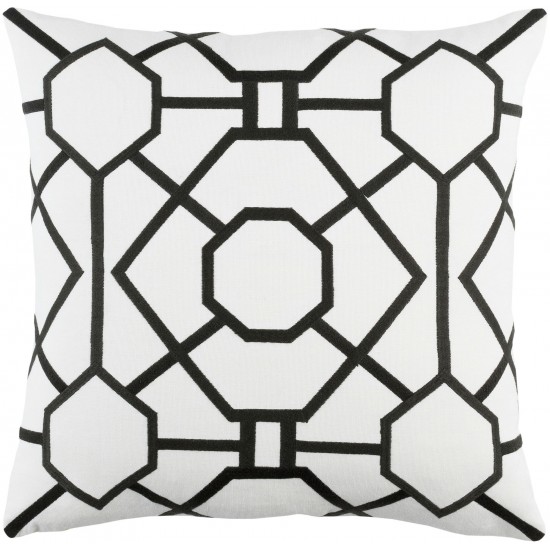 Surya Kingdom Off-White Pillow Cover 18"H X 18"W