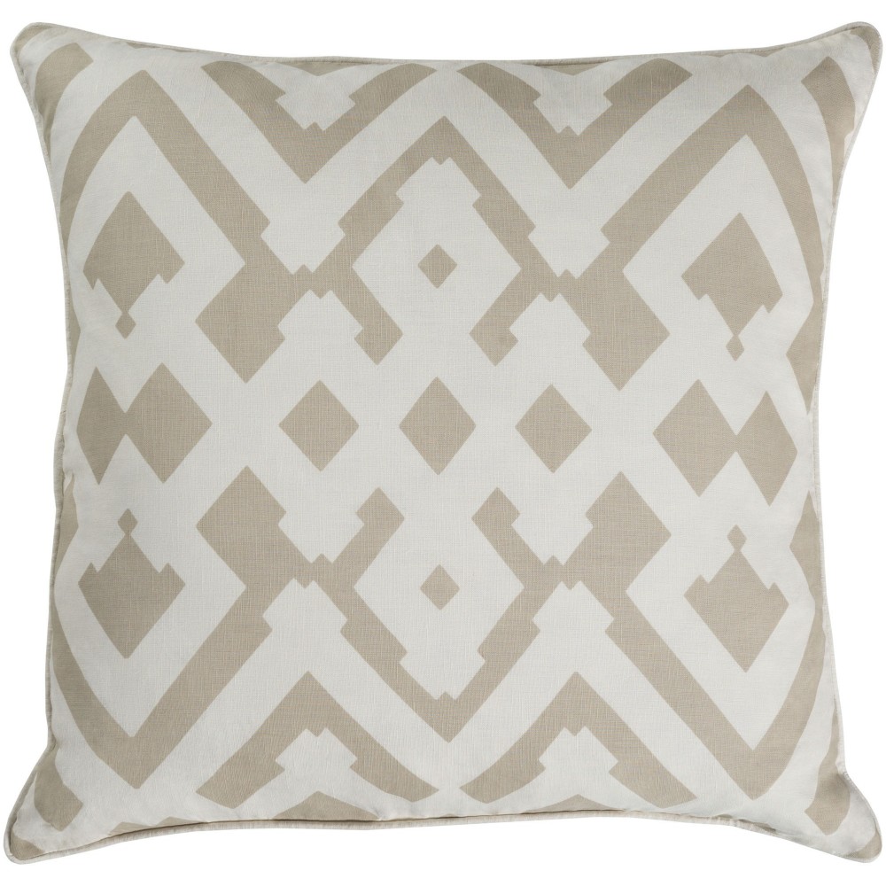 Surya Large Zig Zag White Pillow Cover 20"H X 20"W Surya Large Zig Zag White Pillow Cover 20"H X 20"W