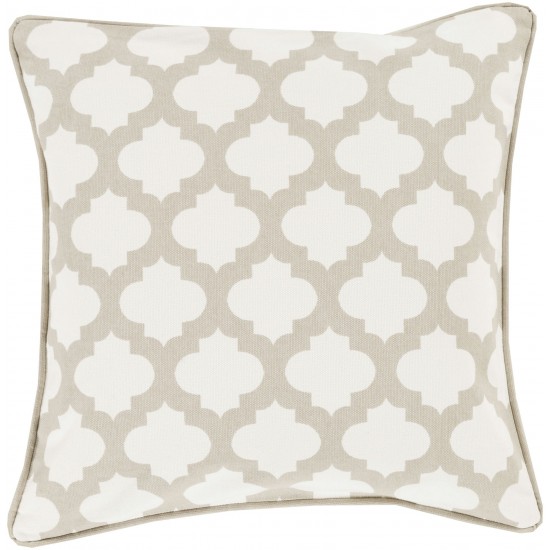 Surya Morrocan Printed Lattice Mpl-007 Ivory Pillow Cover 20"H X 20"W