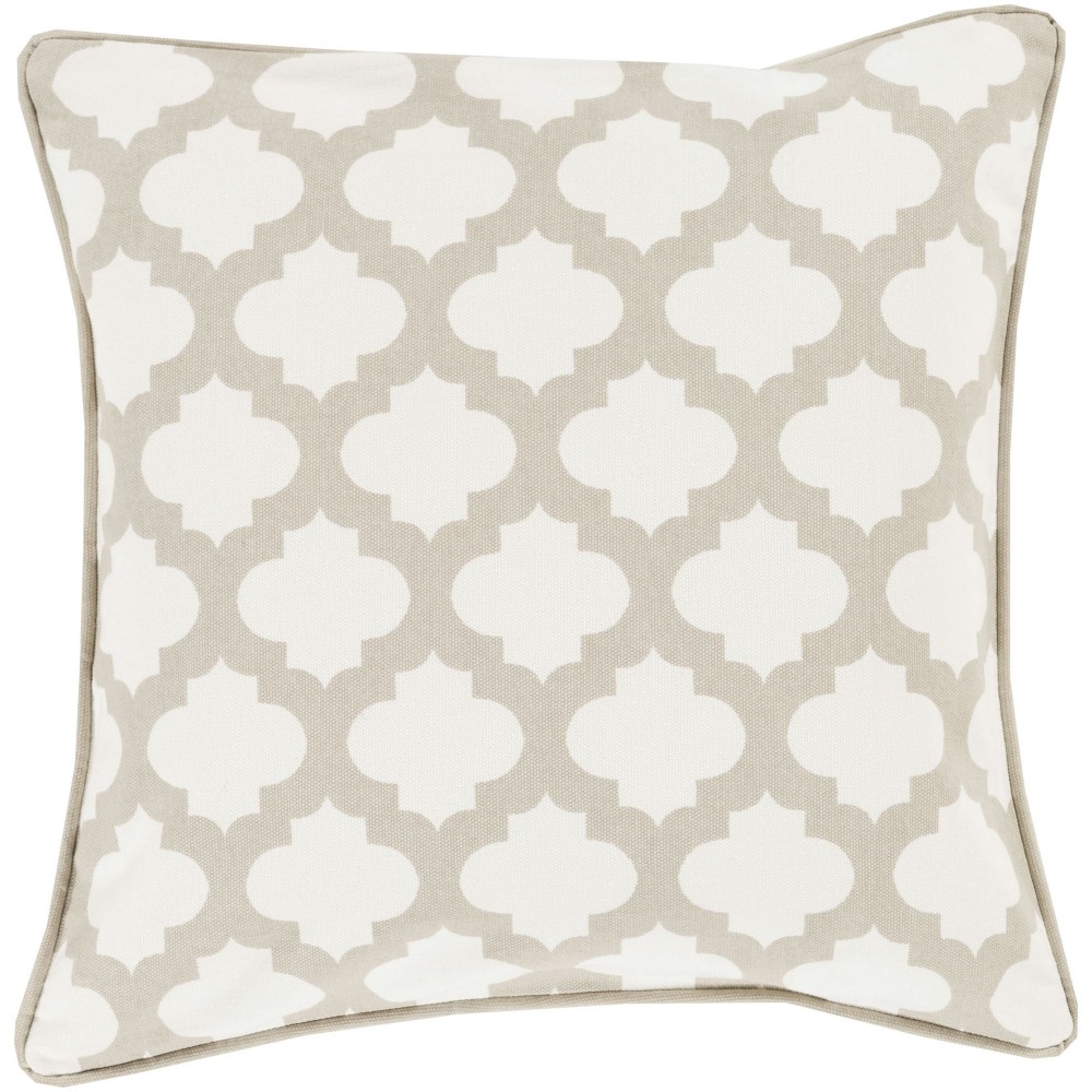 Surya Morrocan Printed Lattice Mpl-007 Ivory Pillow Cover 20"H X 20"W