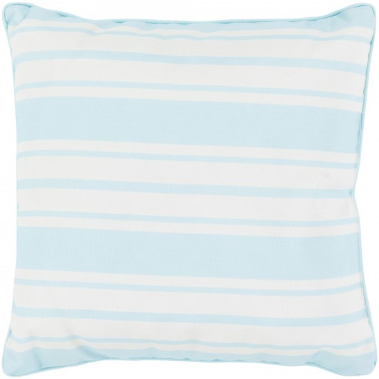 Surya Nautical Stripe Ivory Pillow Cover 16"H X 16"W