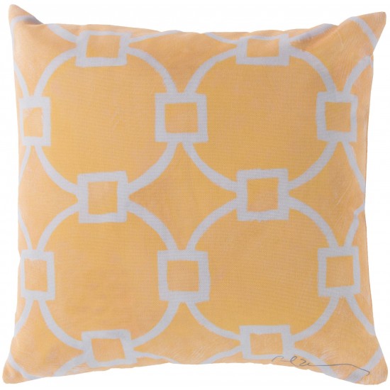 Surya Rain Rg-048 Yellow Pillow Cover 18"H X 18"W