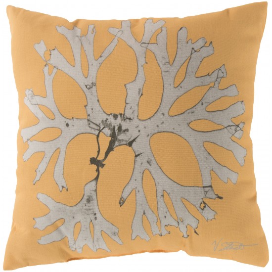 Surya Rain Rg-055 Yellow Pillow Cover 20"H X 20"W