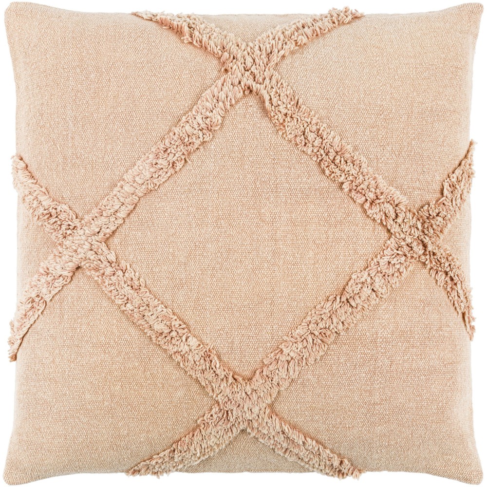 Surya Sarah Dusty Coral Pillow Cover 20"H X 20"W Surya Sarah Dusty Coral Pillow Cover 20"H X 20"W