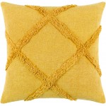Surya Sarah Mustard Pillow Cover 18"H X 18"W
