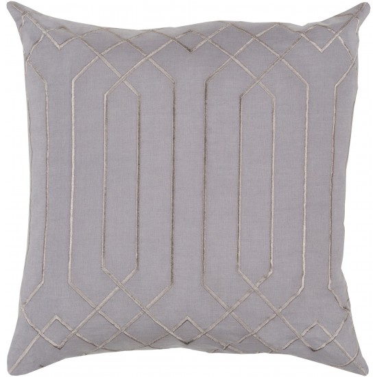 Surya Skyline Ba-017 Medium Gray Pillow Cover 20"H X 20"W