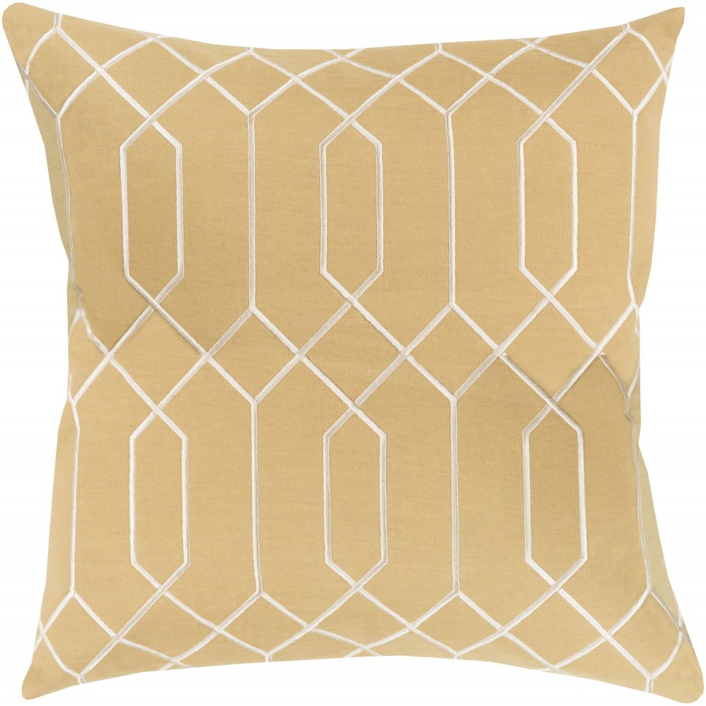 Surya Skyline Mustard Pillow Cover 18"H X 18"W Surya Skyline Mustard Pillow Cover 18"H X 18"W