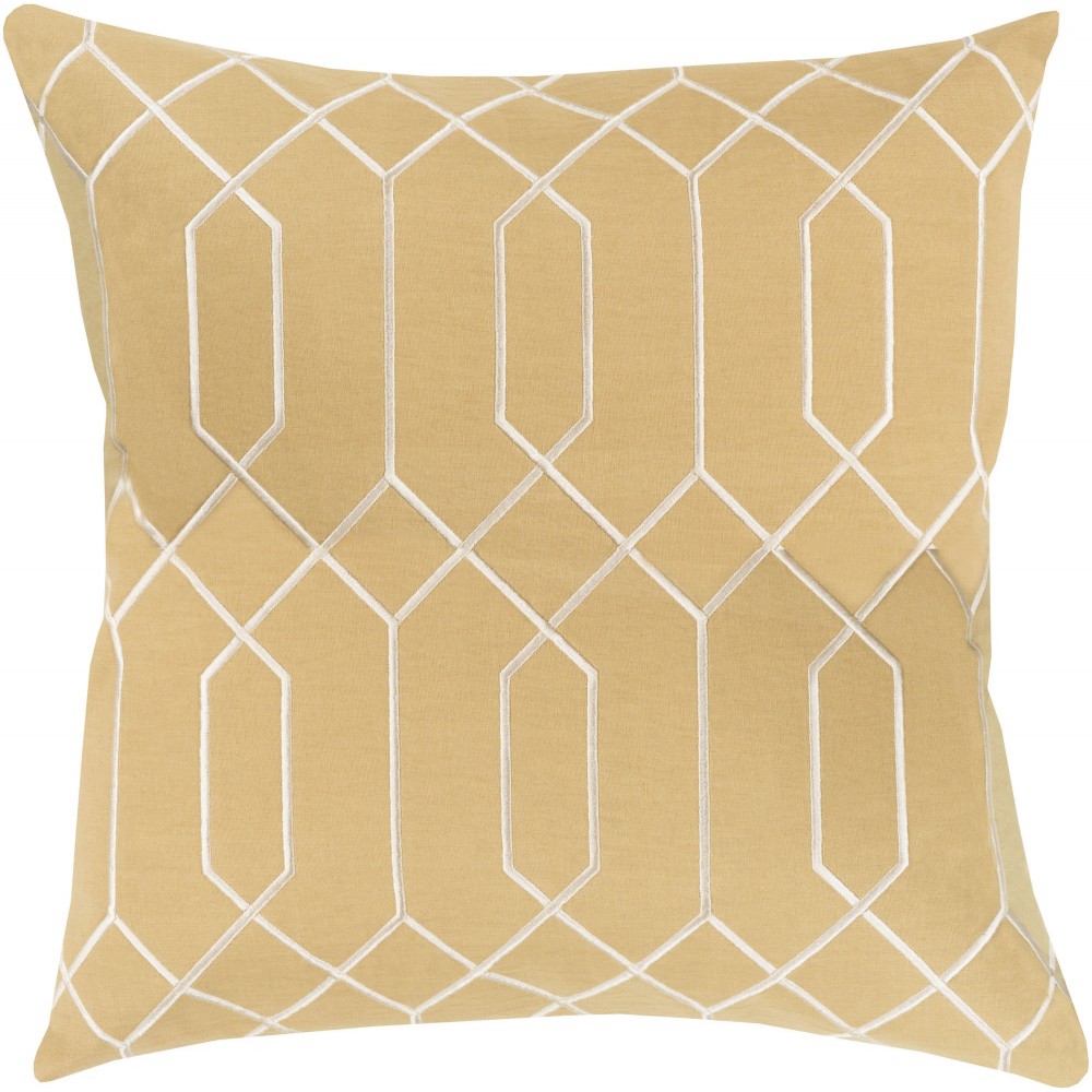 Surya Skyline Mustard Pillow Cover 20"H X 20"W