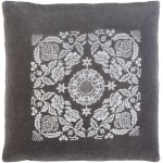 Surya Smithsonian Charcoal Pillow Cover 18"H X 18"W