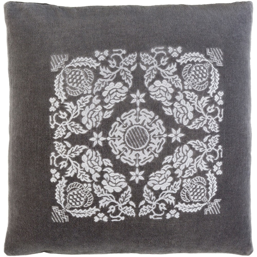 Surya Smithsonian Charcoal Pillow Cover 18"H X 18"W Surya Smithsonian Charcoal Pillow Cover 18"H X 18"W