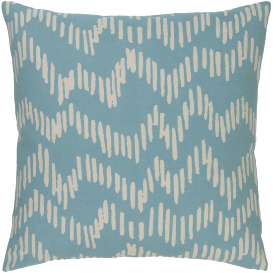 Surya Somerset Sky Blue Pillow Cover 18"H X 18"W