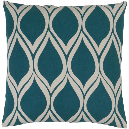 Surya Somerset Deep Teal Pillow Cover 18"H X 18"W