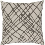 Surya Somerset Gray Pillow Cover 18"H X 18"W