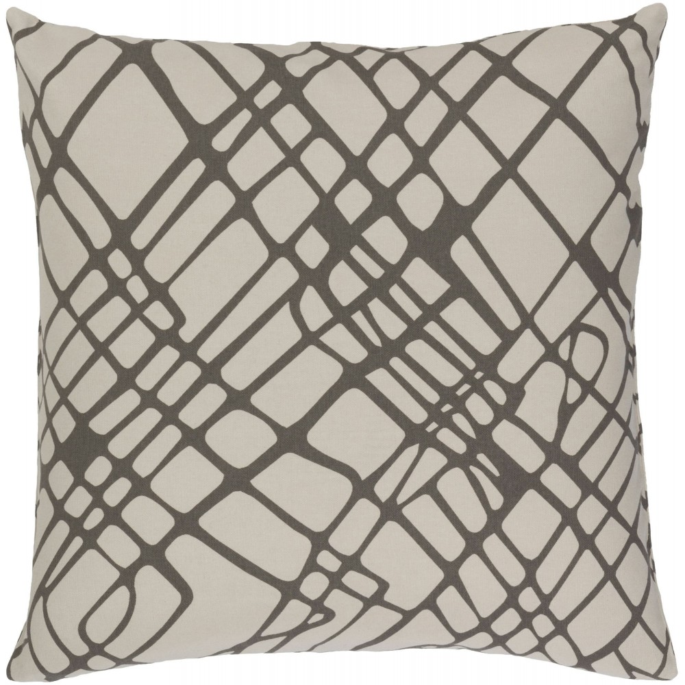 Surya Somerset Gray Pillow Cover 18"H X 18"W Surya Somerset Gray Pillow Cover 18"H X 18"W
