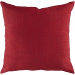Surya Storm Red Pillow Cover 18"H X 18"W