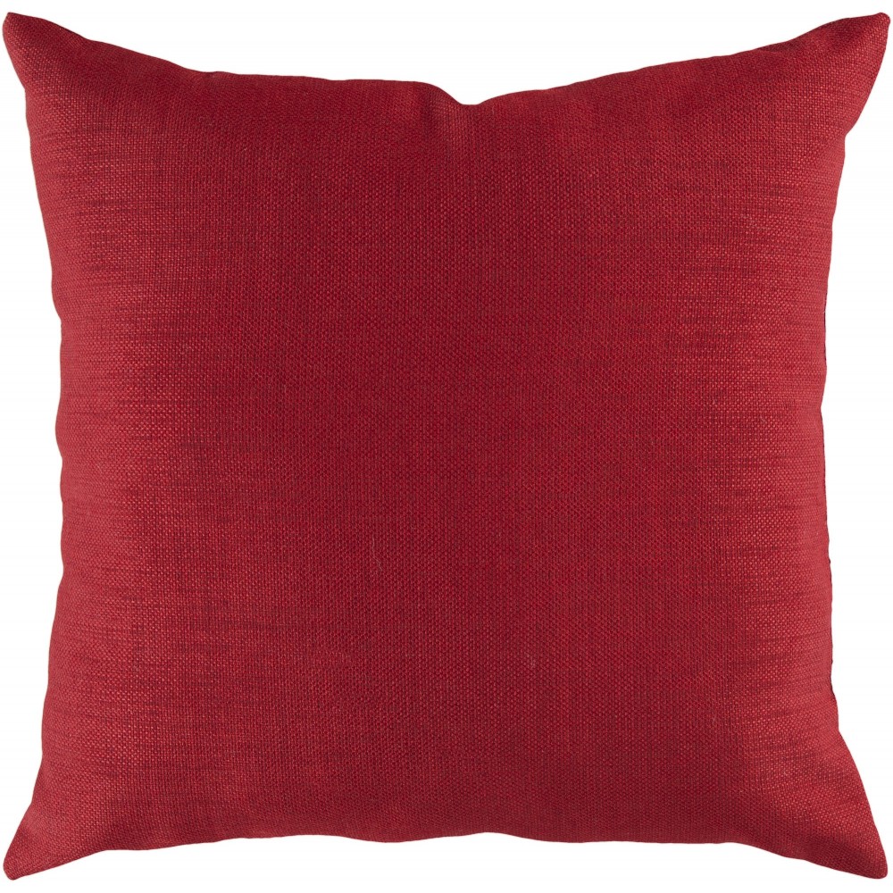 Surya Storm Red Pillow Cover 18"H X 18"W Surya Storm Red Pillow Cover 18"H X 18"W