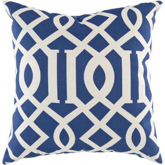 Surya Storm Navy Pillow Cover 22"H X 22"W