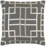 Surya Tate Charcoal Pillow Cover 18"H X 18"W