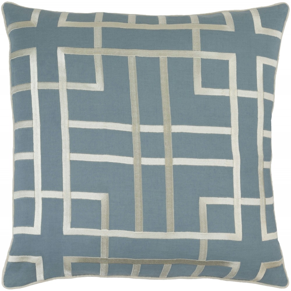 Surya Tate Light Beige Pillow Cover 18"H X 18"W Surya Tate Light Beige Pillow Cover 18"H X 18"W