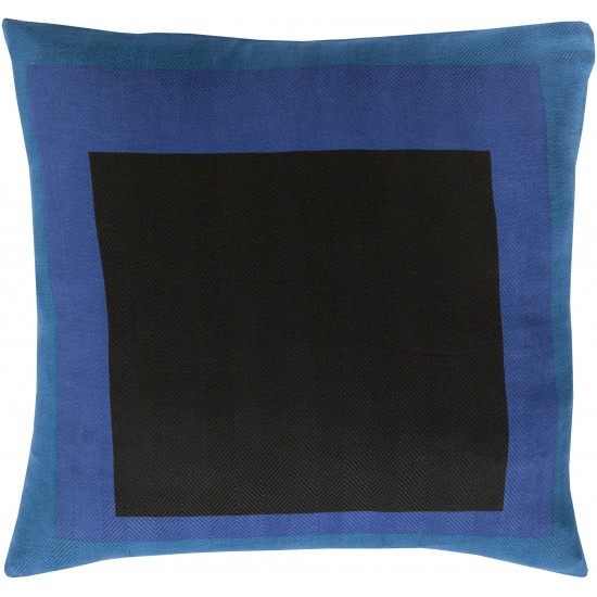 Surya Teori Black Pillow Cover 20"H X 20"W