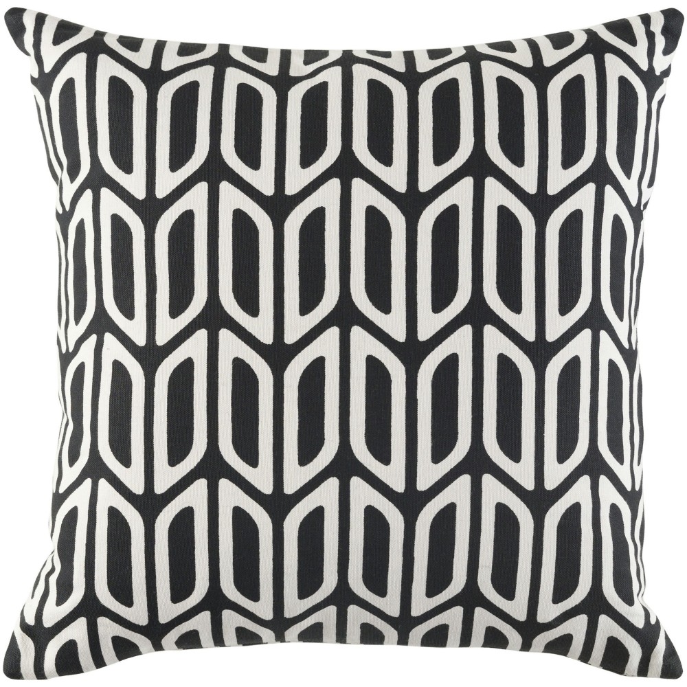 Surya Trudy Trud-7191 Black Pillow Cover 18"H X 18"W