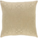 Surya Accra Wheat Pillow Shell With Polyester Insert 18"H X 18"W