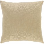Surya Accra Wheat Pillow Shell With Down Insert 20"H X 20"W