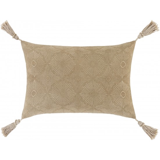 Surya Accra Wheat Pillow Shell With Down Insert 13"H X 20"W