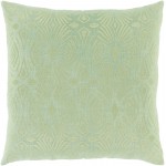 Surya Accra Light Green Pillow Shell With Down Insert 18"H X 18"W