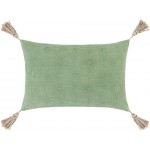 Surya Accra Light Green Pillow Shell With Down Insert 13"H X 20"W