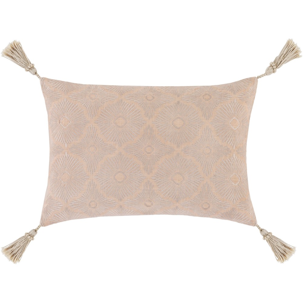 Surya Accra Peach Pillow Shell With Down Insert 13"H X 20"W