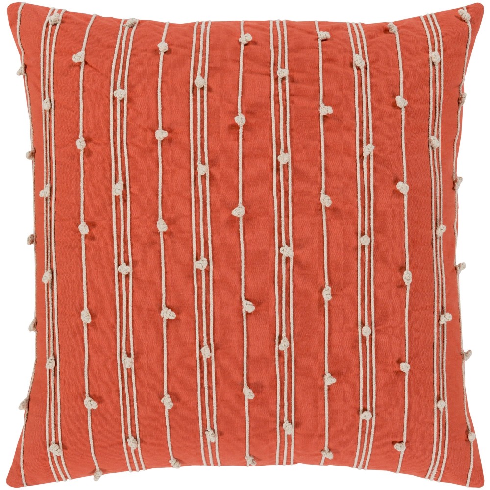 Surya Accretion Coral Pillow Shell With Down Insert 22"H X 22"W