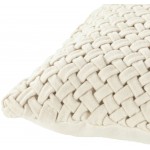 Surya Alana Cream Pillow Shell With Down Insert 14"H X 22"W