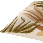 Surya Alora Peach Pillow Shell With Down Insert 18"H X 18"W