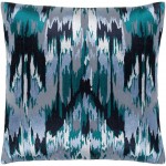 Surya Ara Charcoal Pillow Shell With Polyester Insert 22"H X 22"W