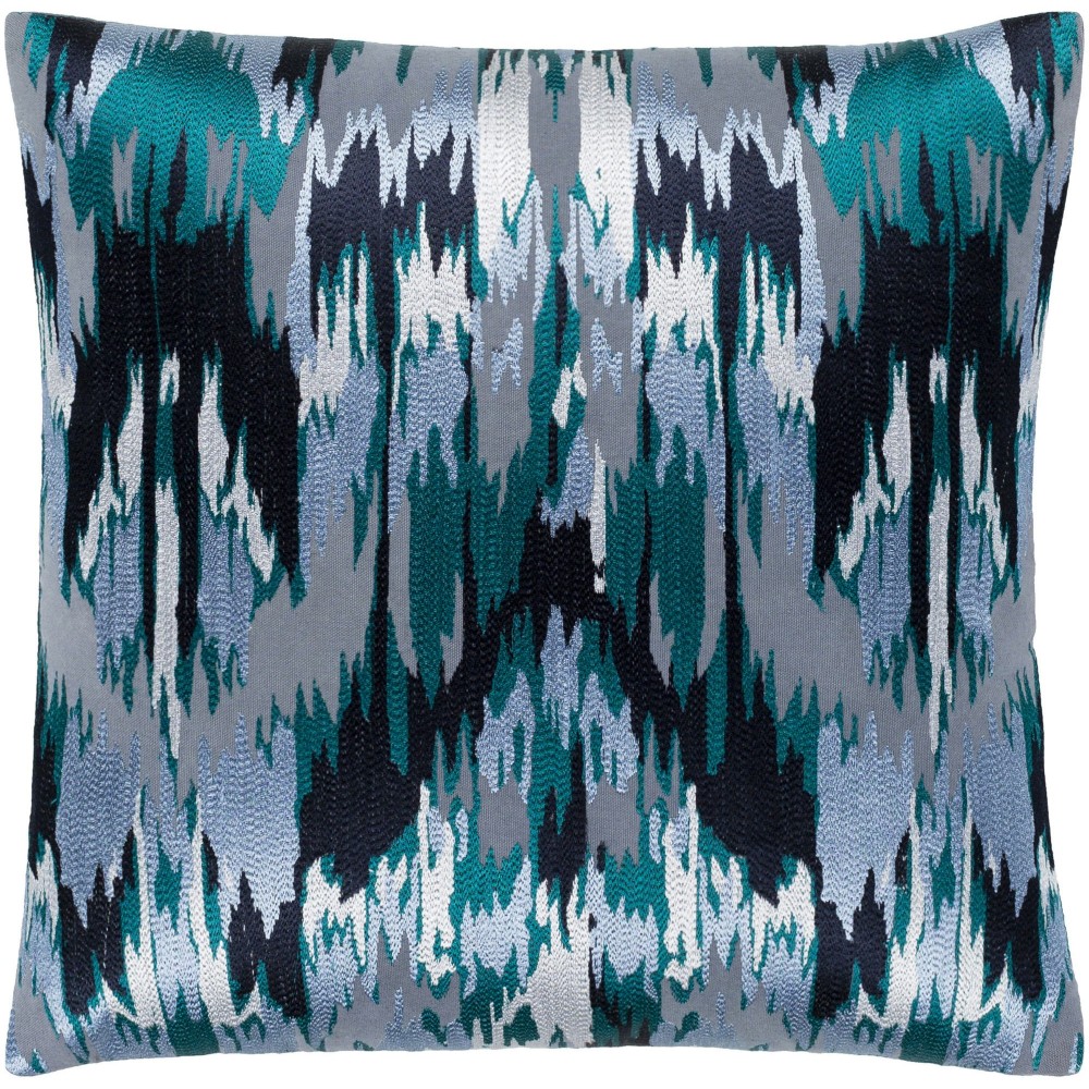 Surya Ara Charcoal Pillow Shell With Polyester Insert 22"H X 22"W Surya Ara Charcoal Pillow Shell With Polyester Insert 22"H X 22"W