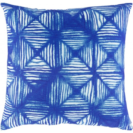 Surya Azora Azo-001 Blue Pillow Shell With Down Insert 18"H X 18"W