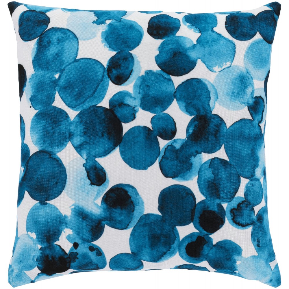 Surya Azora Azo-004 Blue Pillow Shell With Down Insert 18"H X 18"W