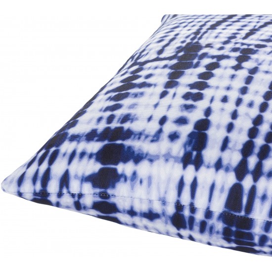 Surya Azora Dark Blue Pillow Shell With Down Insert 18"H X 18"W