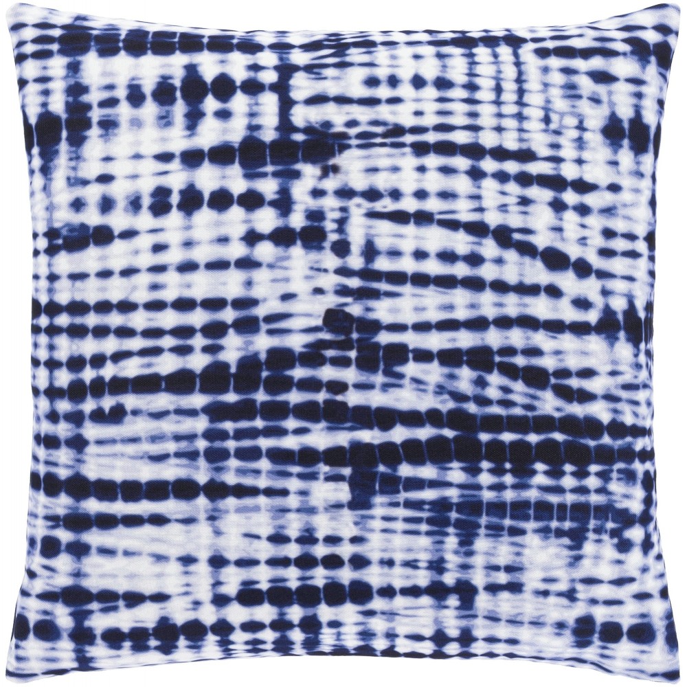Surya Azora Dark Blue Pillow Shell With Down Insert 20"H X 20"W Surya Azora Dark Blue Pillow Shell With Down Insert 20"H X 20"W
