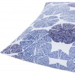 Surya Azora Navy Pillow Shell With Polyester Insert 20"H X 20"W