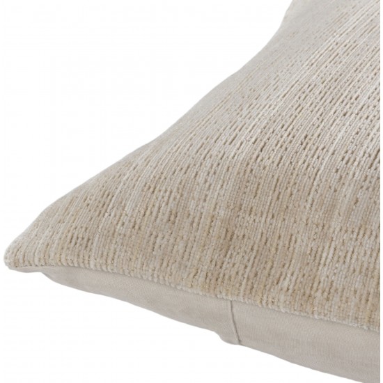 Surya Btt-004 Light Beige Pillow Shell With Polyester Insert 27"H X 27"W