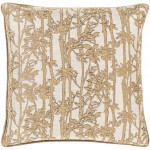 Surya Biming Bmg-002 Light Brown Pillow Shell With Polyester Insert 22"H X 22"W