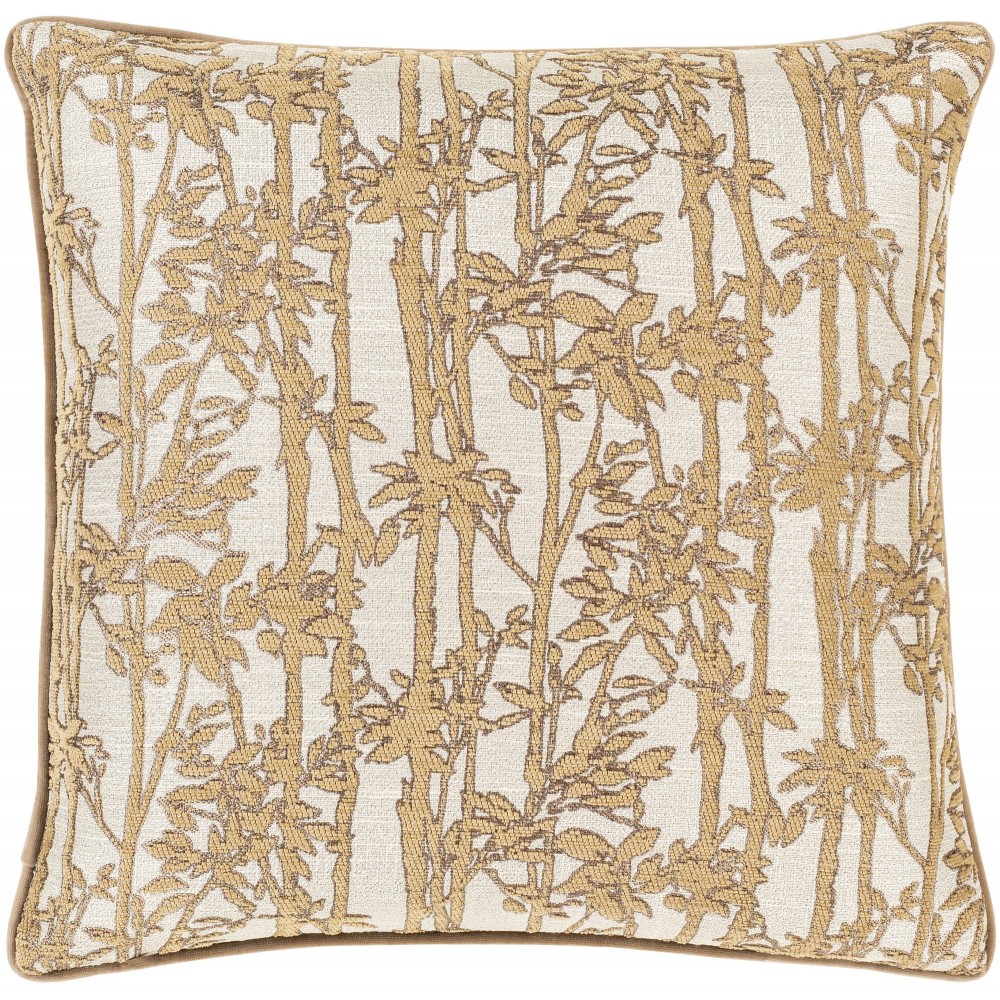 Surya Biming Bmg-002 Light Brown Pillow Shell With Polyester Insert 22"H X 22"W Surya Biming Bmg-002 Light Brown Pillow Shell With Polyester Insert 22"H X 22"W