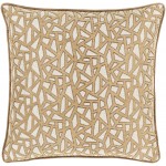 Surya Biming Bmg-006 Light Brown Pillow Shell With Down Insert 18"H X 18"W