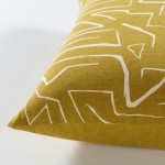 Surya Bogolani Mustard Pillow Shell With Down Insert 20"H X 20"W