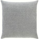 Surya Brenley Charcoal Pillow Shell With Down Insert 18"H X 18"W