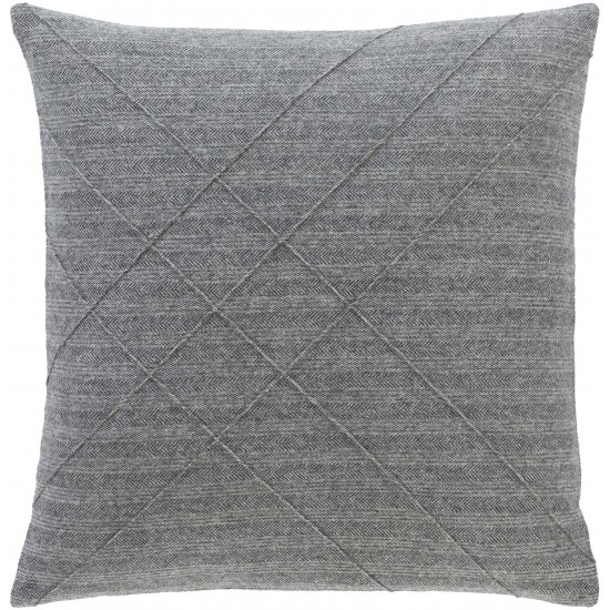 Surya Brenley Brn-005 Charcoal Pillow Shell With Down Insert 20"H X 20"W